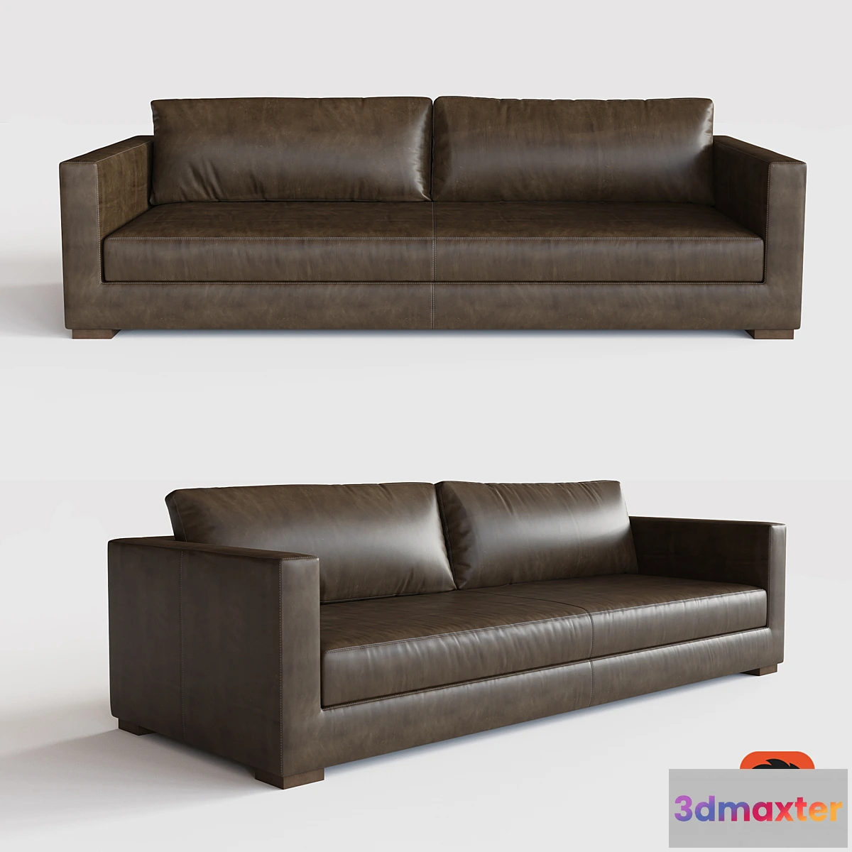 1403612 - MODENA SHELTER ARM LEATHER SOFA 3D Max