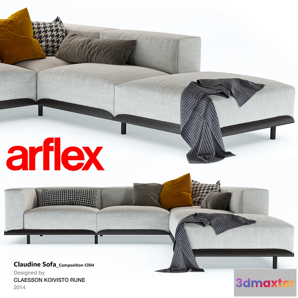 1403994 - Claudine Sofa CLL 05 3D Max