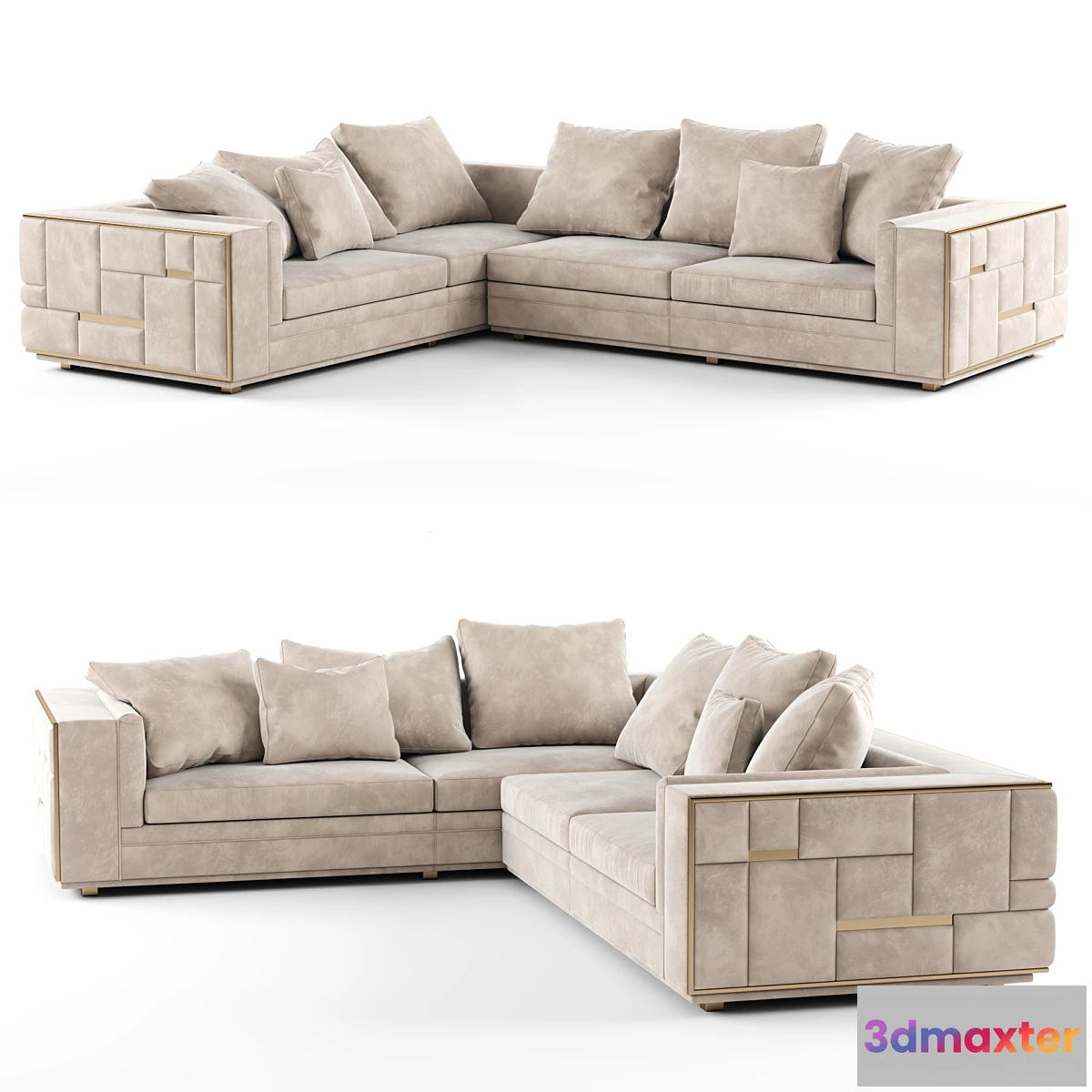 1405006 - Visionnaire BABYLON Sectional leather sofa_02 3D Max