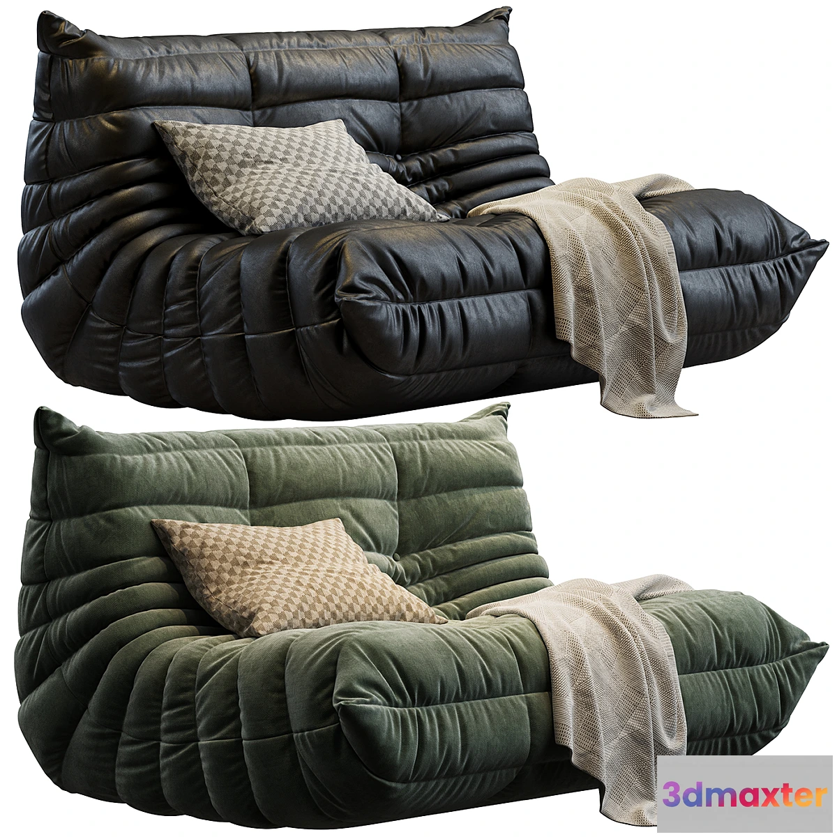 1405802 - Modular sofa Togo Loveseat from Ligne Roset 3D Max