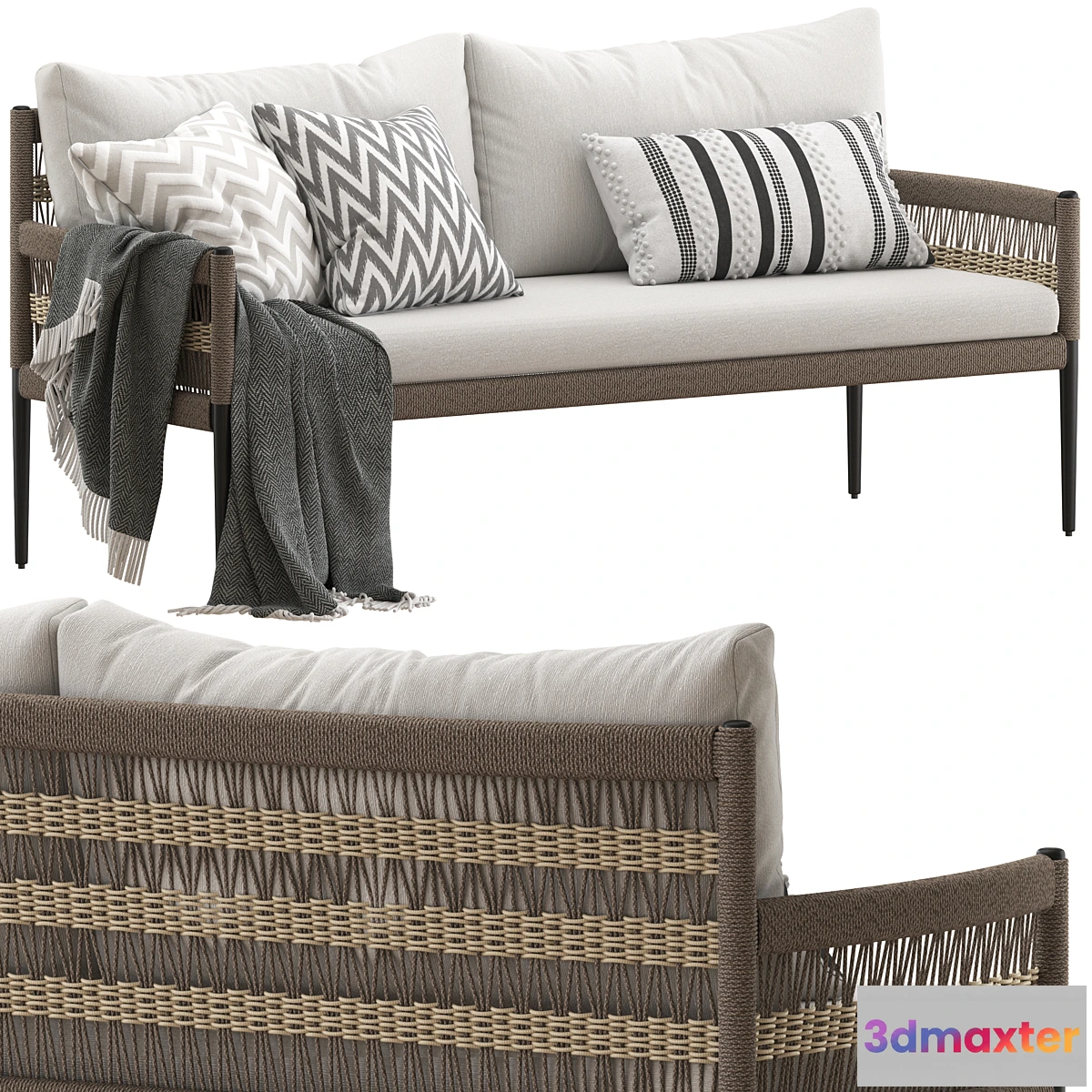 1407138 - Coco Republic Ellisse Outdoor Sofa 3D Max