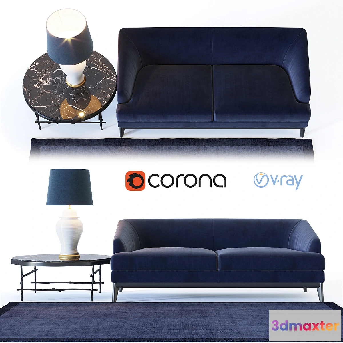 1407254 - Eichholtz _ Monterey Sofa 3D Max