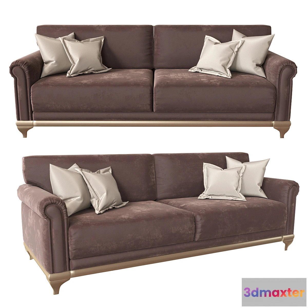 1408912 - 3-seat sofa “Flanders” 3D Max