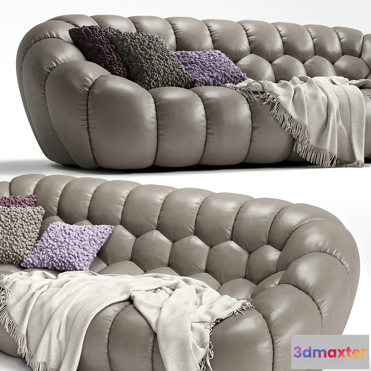 1409948 - Bubble Cuir Sofa 4 seats Roche Bobois 3D Max