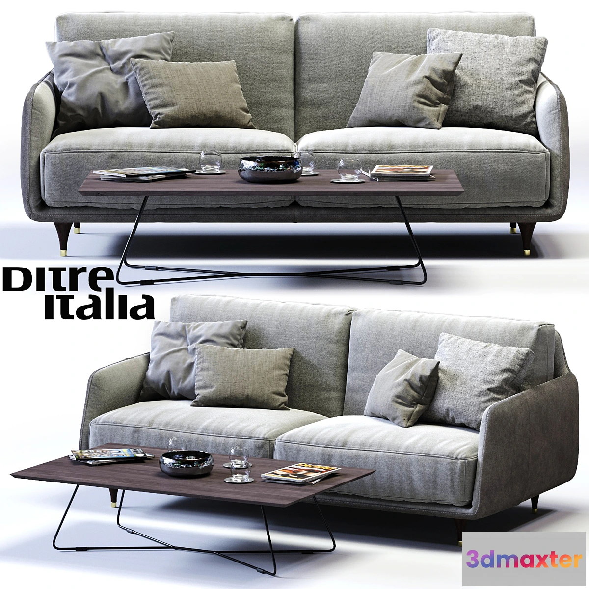 1410974 - Ditre Italia ELLIOT 2-er Maxi Sofa 3D Max