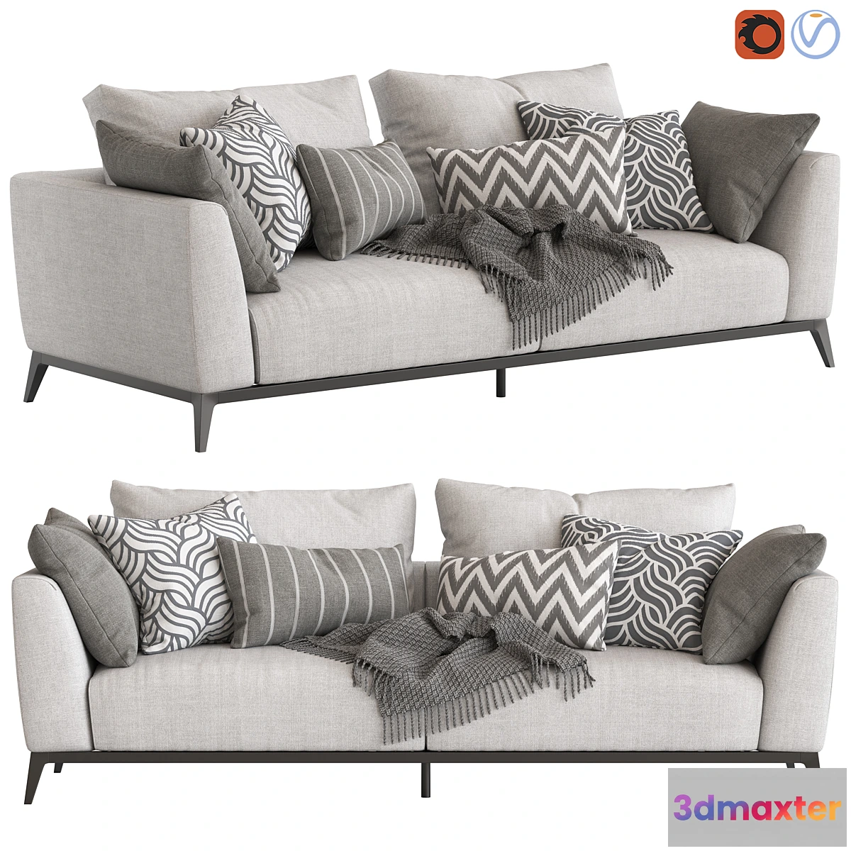 1411638 - Flou Oliver Sofa type2 3D Max