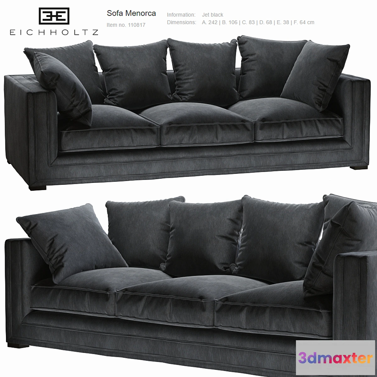 1411888 - Eichholtz Sofa Menorca 3D Max