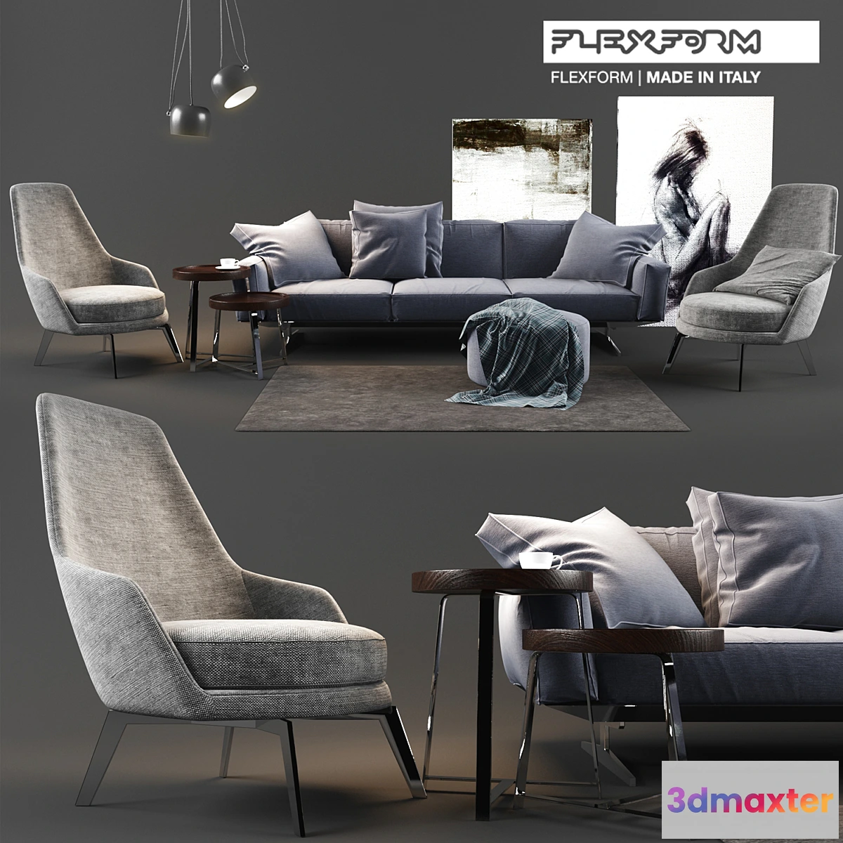 1411896 - Flexform Set 02 3D Max