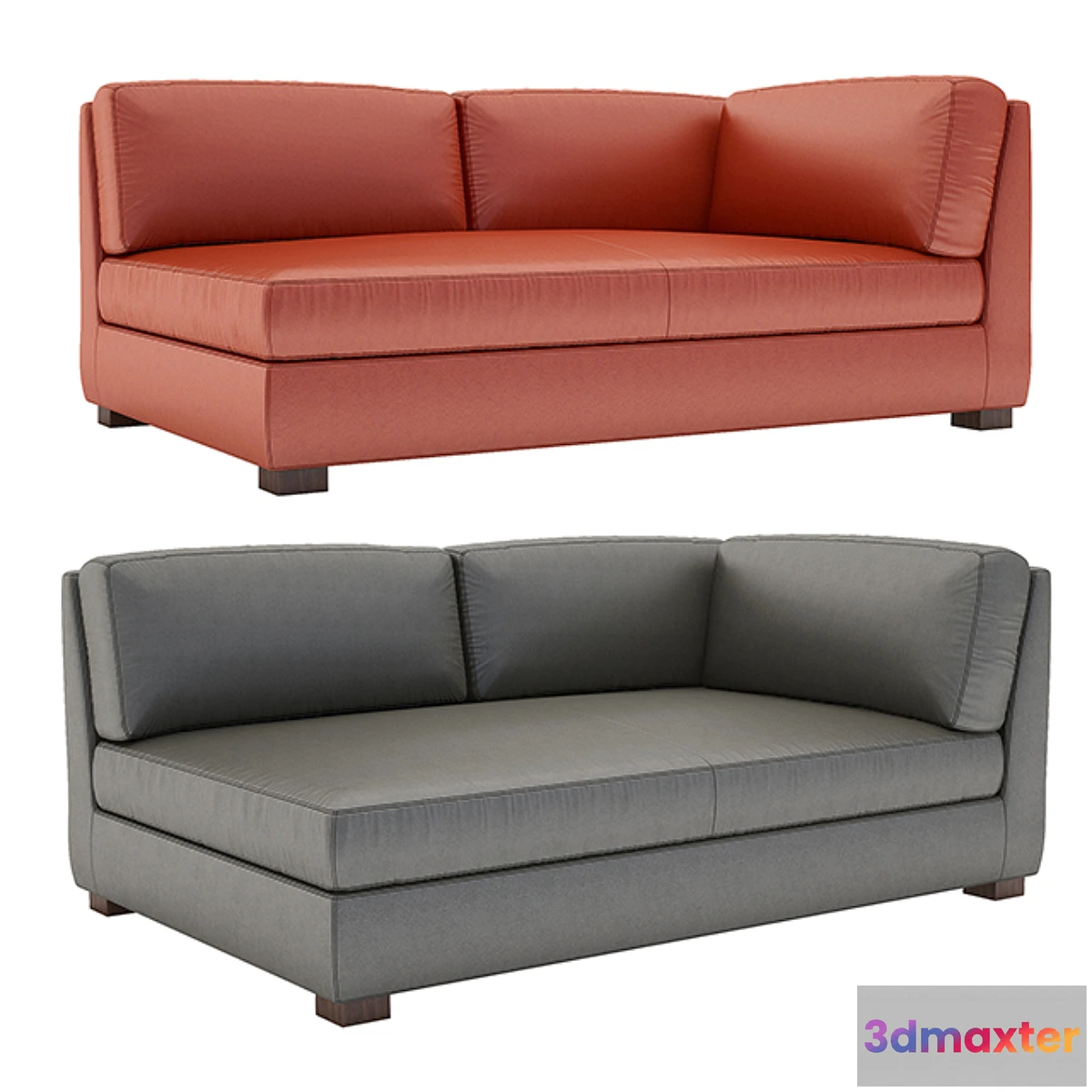 1412026 - Hayden Leather Left-arm Sofa 3D Max