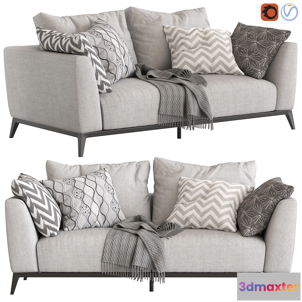 1412036 - Flou Oliver Sofa type1 3D Max