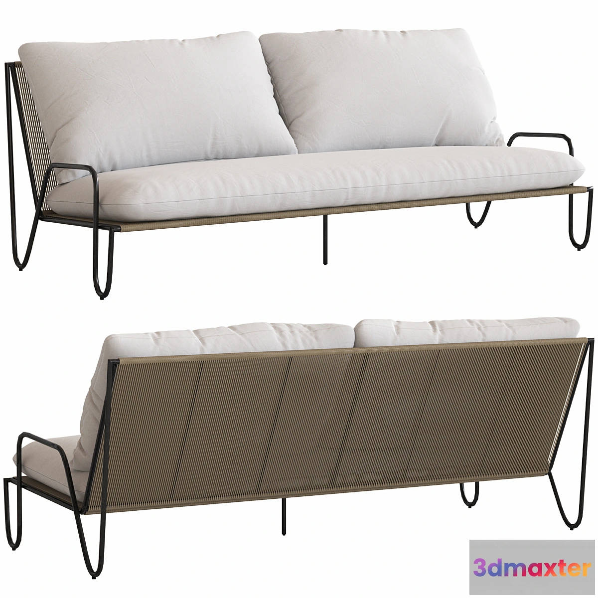 1412408 - Coco Republic Shore Outdoor Sofa 3D Max