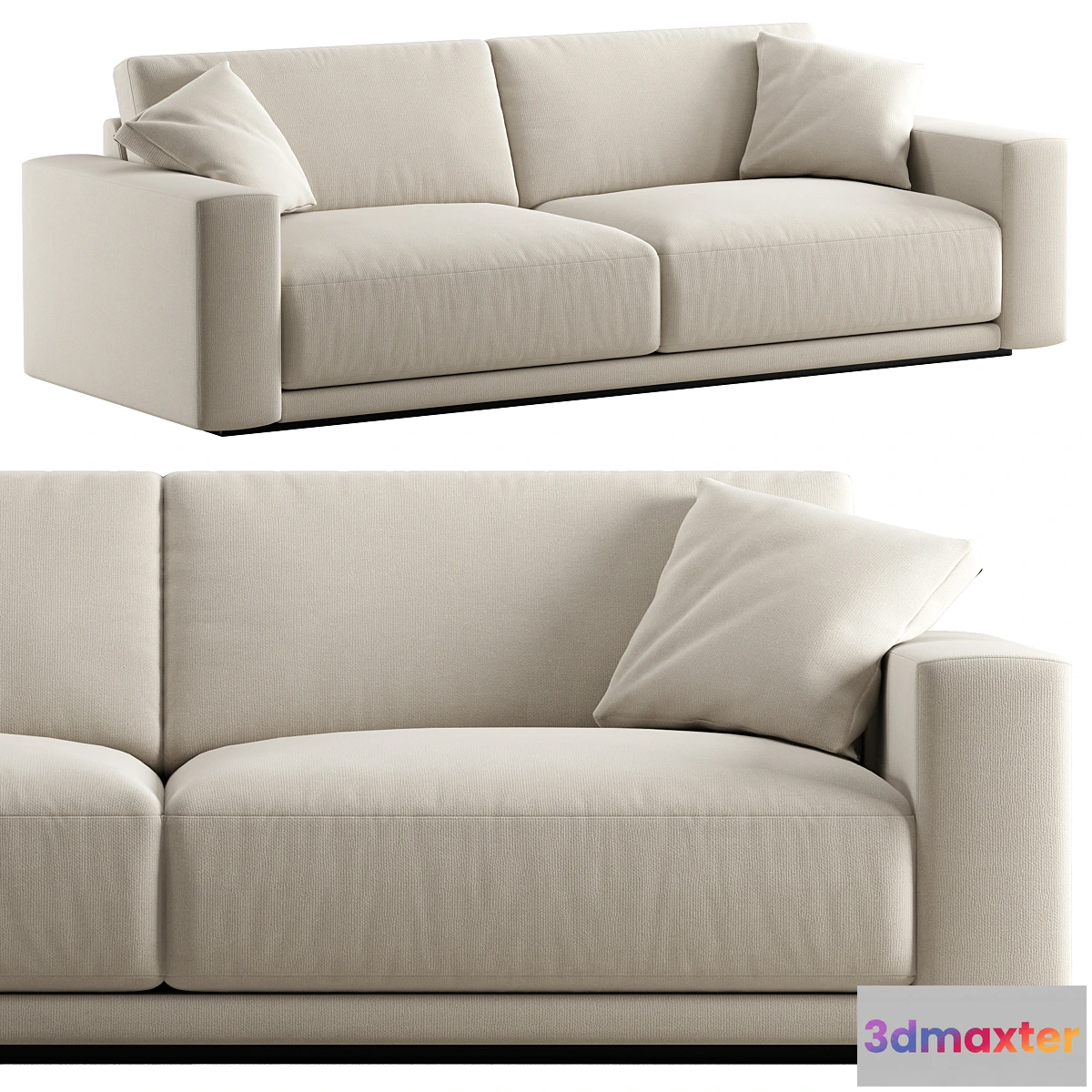 1414220 - RH Bella sofa 2 seats 3D Max