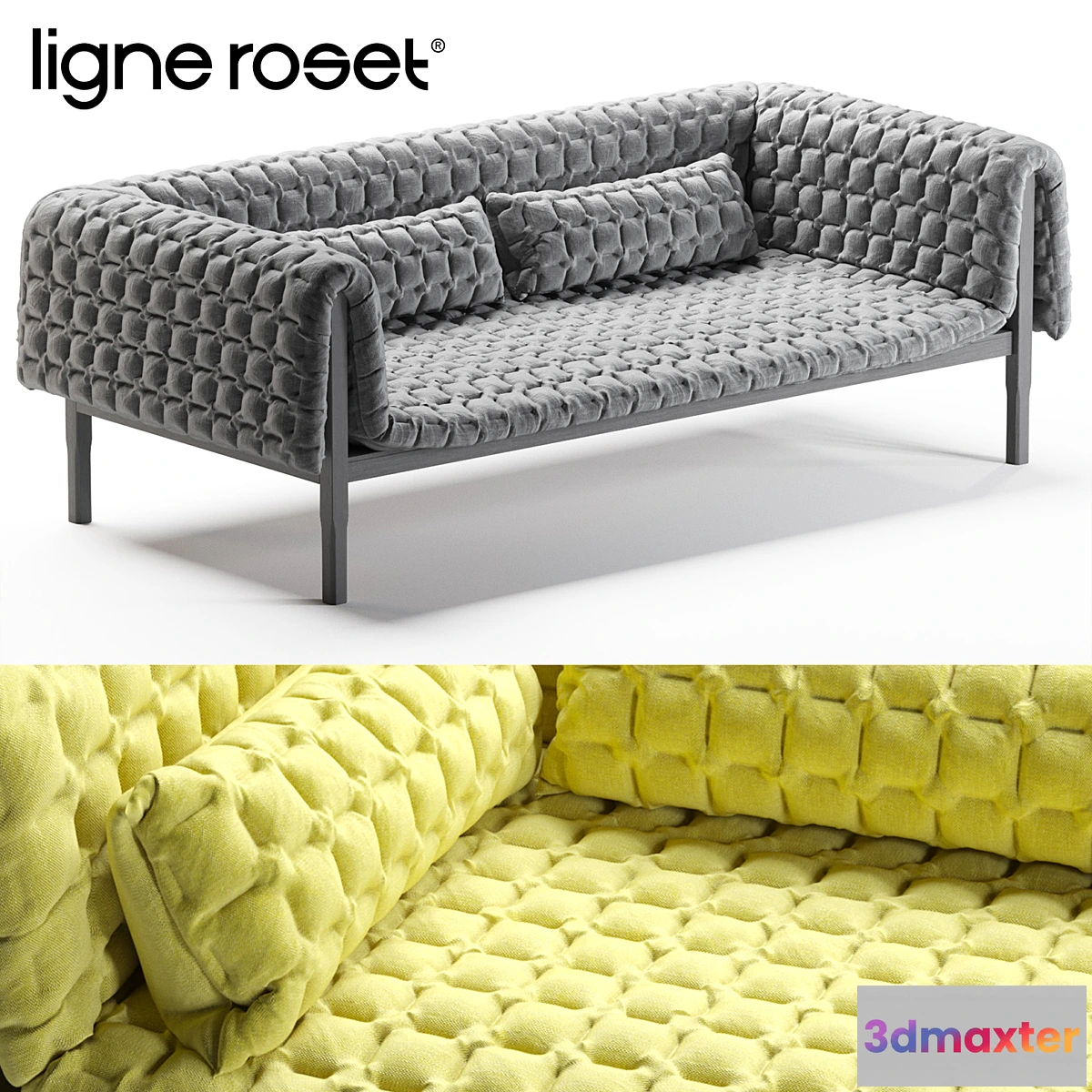 1414380 - Ruche large settee low back 3D Max