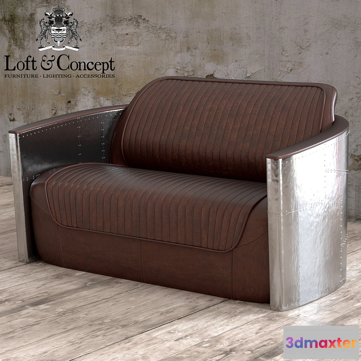 1416094 - AVIATOR SOFA SOFA 2 SEAT 3D Max