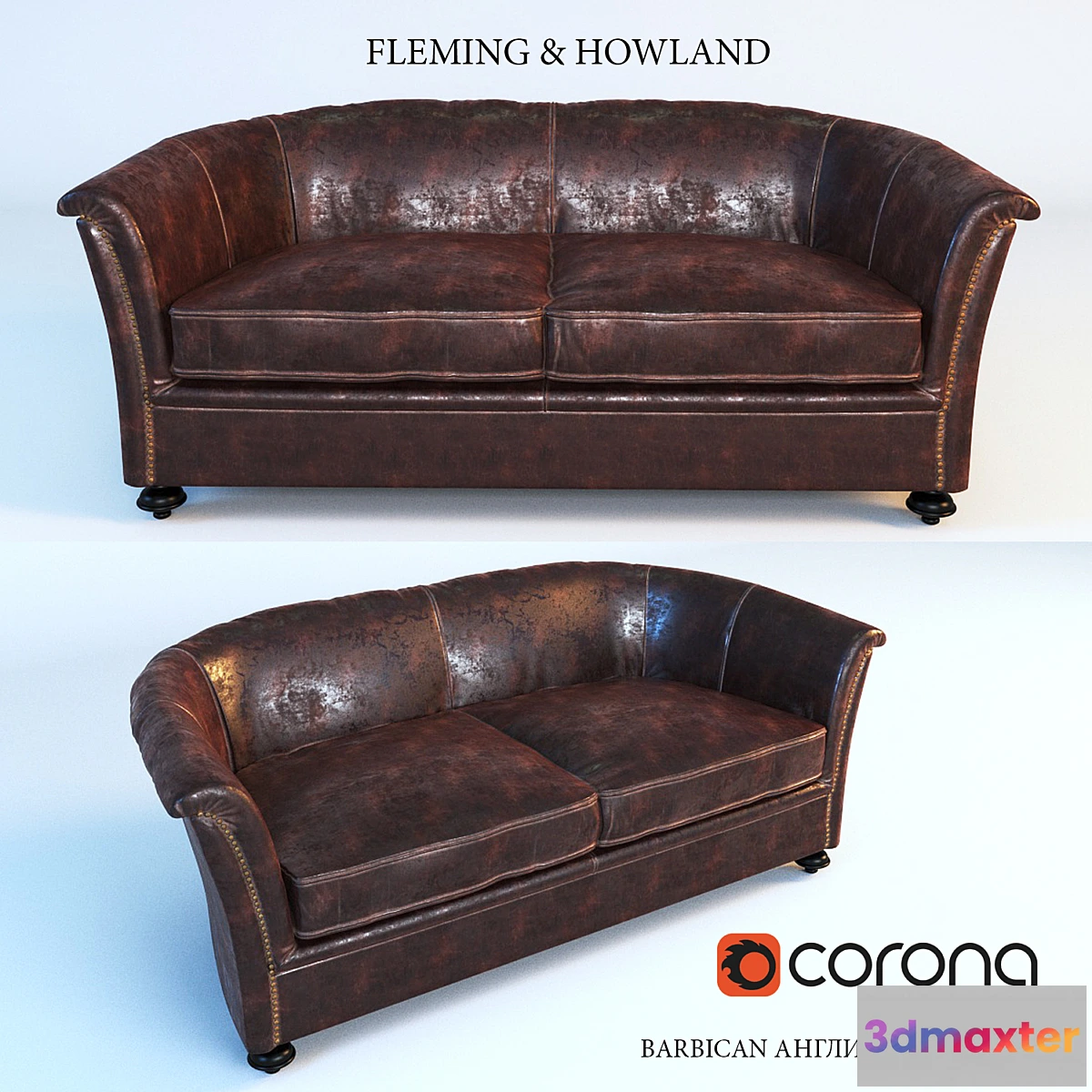 1416894 - BARBICAN ENGLISH SOFA FLEMING & HOWLAND 3D Max