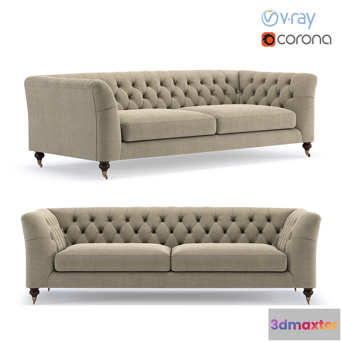 1420014 - Tuxedo sofa 3D Max