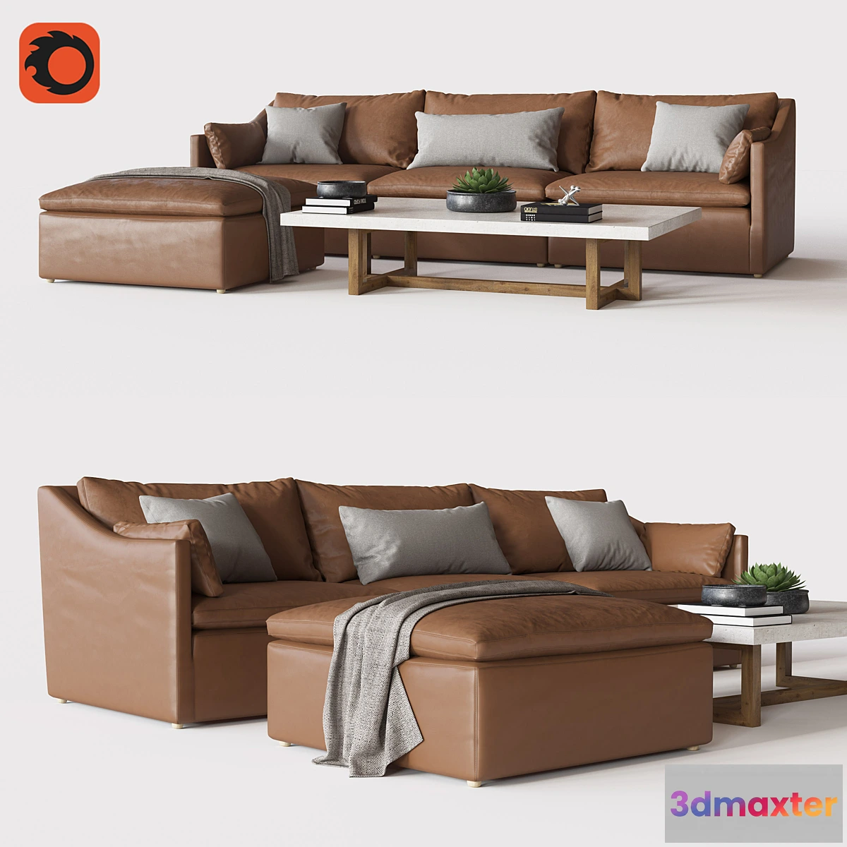 1420858 - CLOUD SLOPE. CLOUD SLOPE ARM MODULAR COLLECTION 3D Max