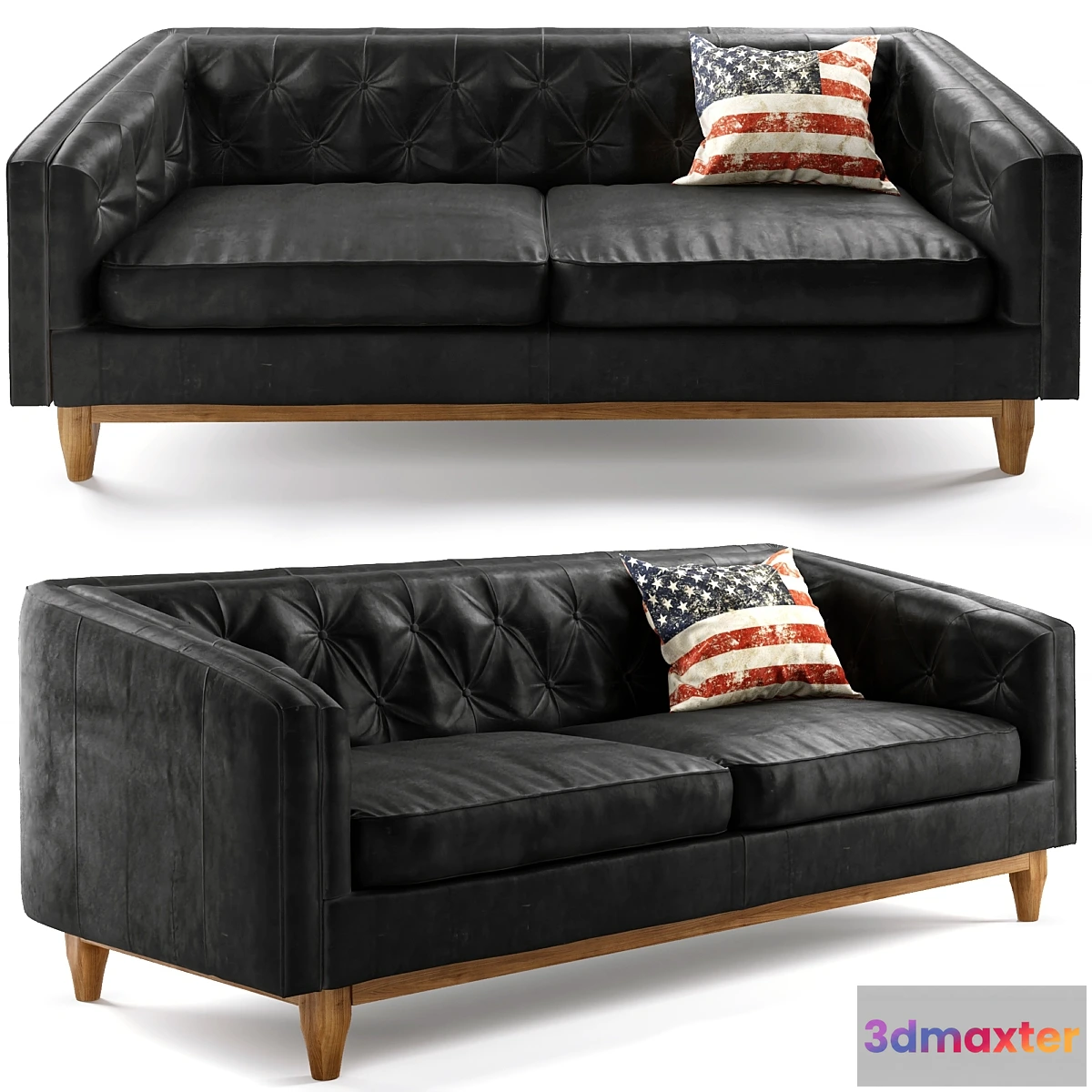 1421228 - Alcott oxford black sofa 3D Max