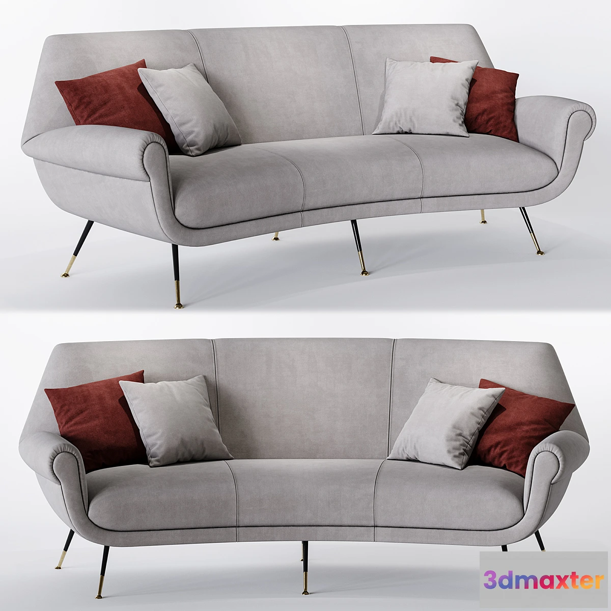1422078 - Minotti _ Albert Angled Sofa 3D Max