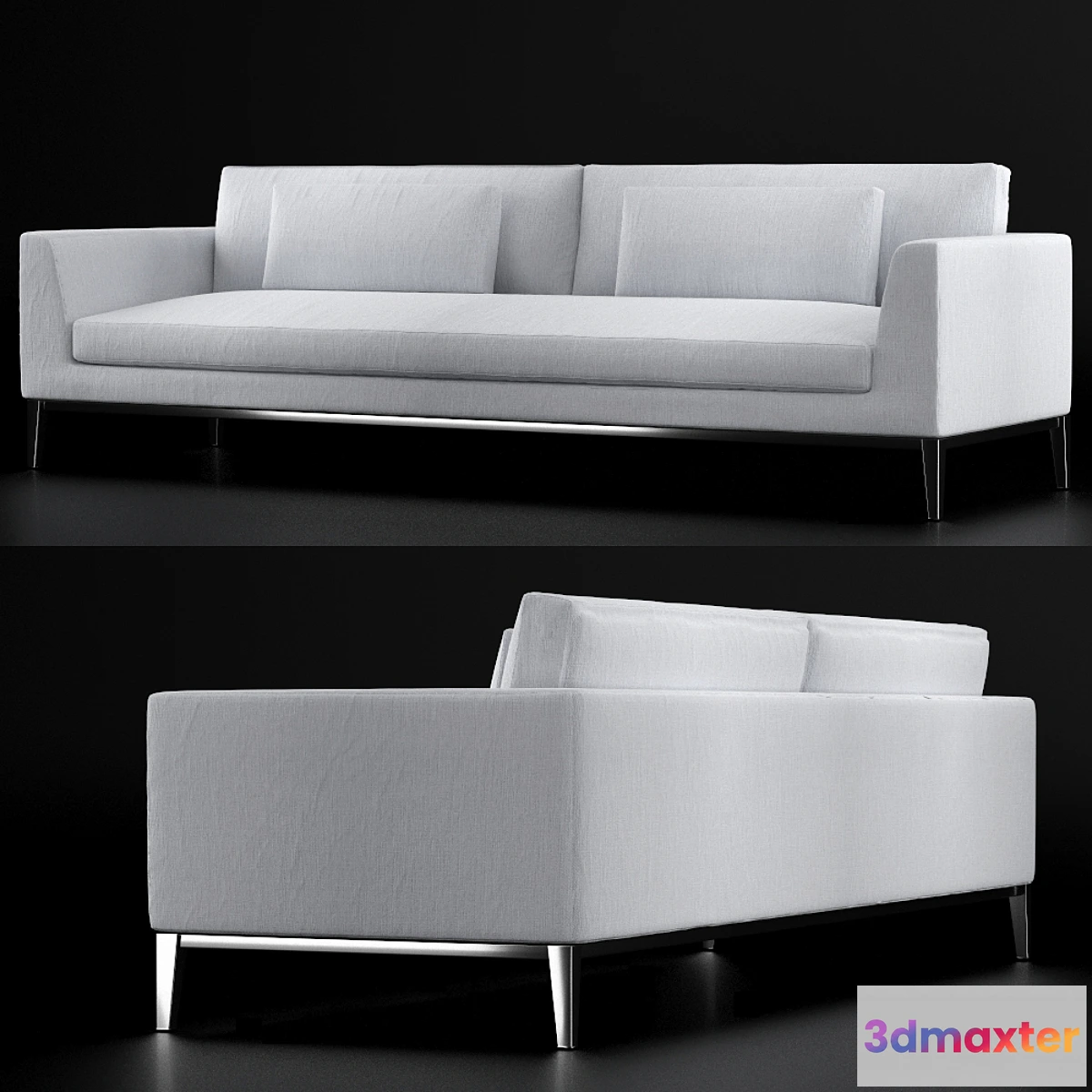 1423152 - RH-ITALIA TAPER ARM FABRIC SOFA 3D Max