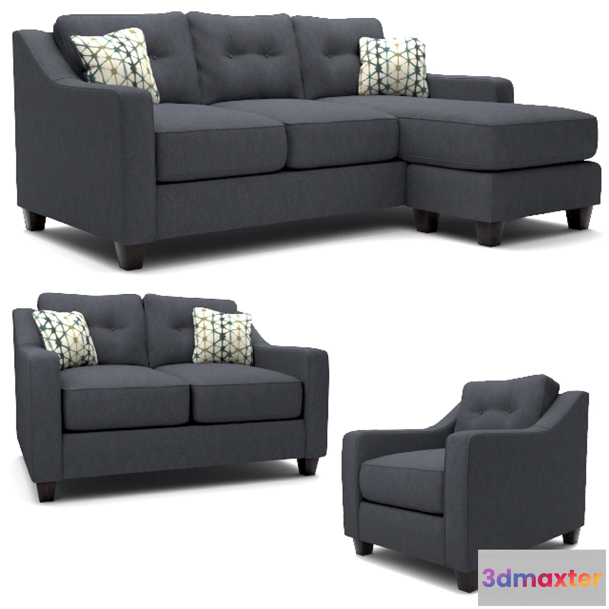 1423590 - Shayla Sofa Chaise 3D Max