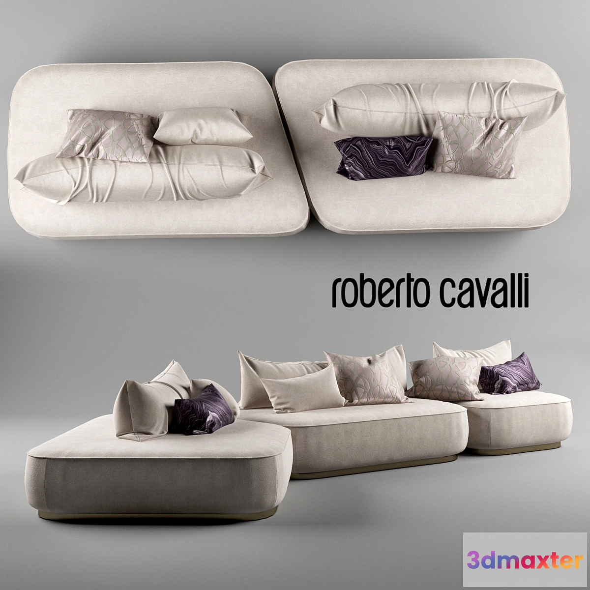 1424104 - Roberto Cavalli - Baltimora modular sofa 3D Max