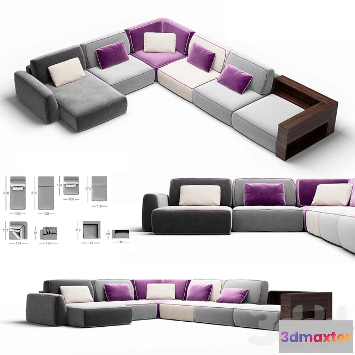 1424394 - Sofa MOON 008 3D Max