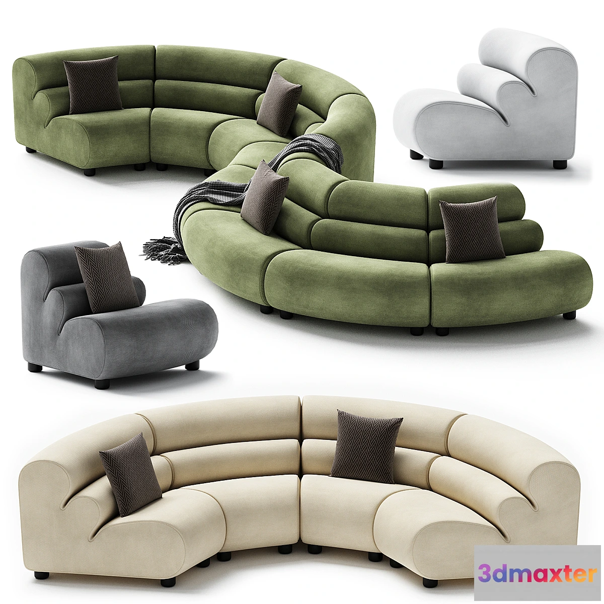 1424534 - SOFA LINDAU OUTSIDE CORNER 3D Max