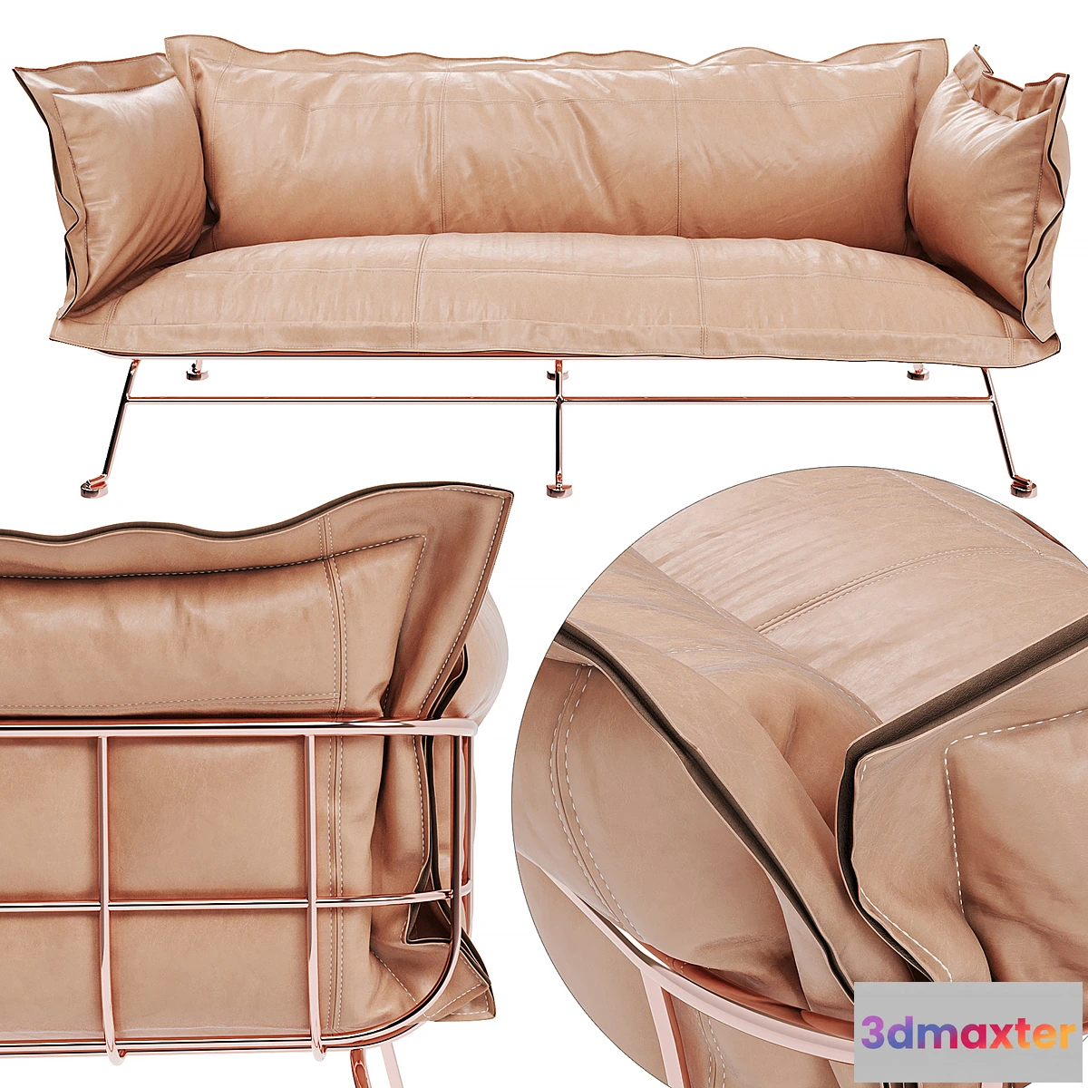 1424850 - Sofa LoftDesigne 4090 _ Moooi Nest sofa replica 3D Max