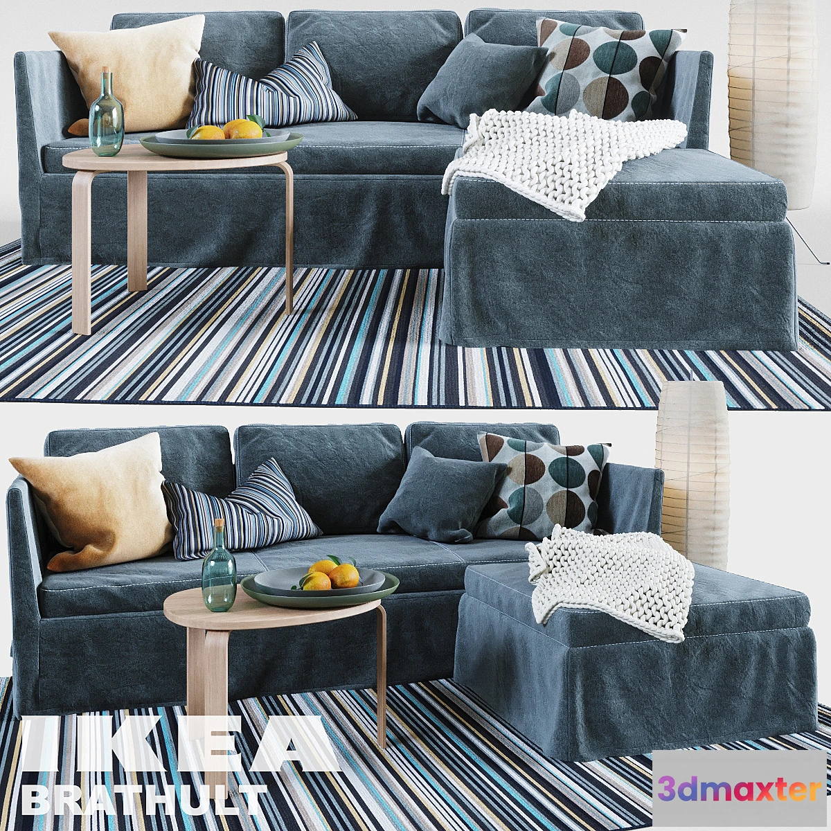 1425308 - BRATHULT 3-seat sofa 3D Max