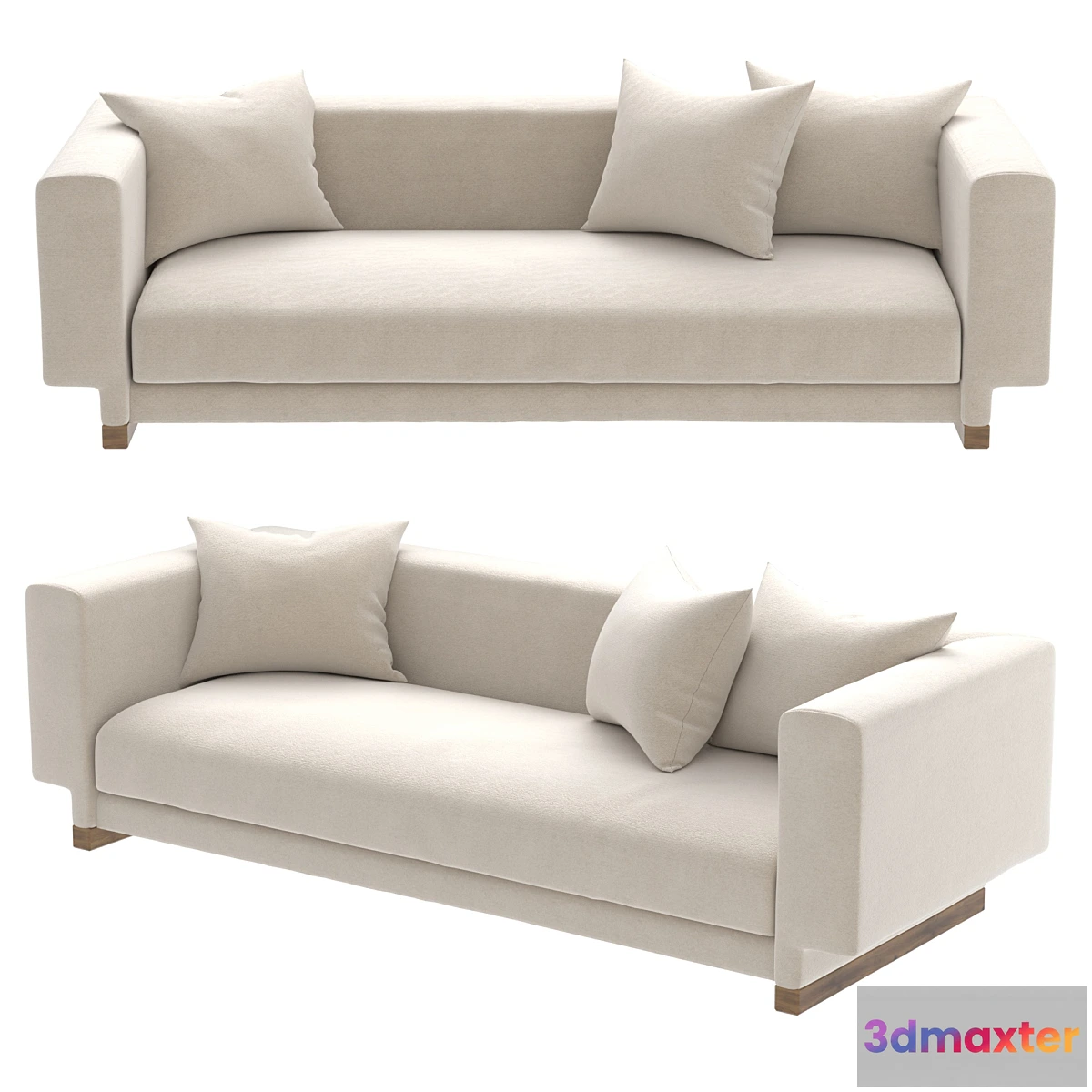 1425410 - Sofa with wooden internal structure 3D Max