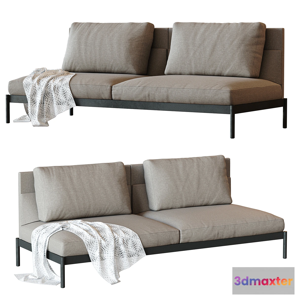 1426054 - Total Sofa - 2.5 Seat Armless - PART & WHOLE 3D Max