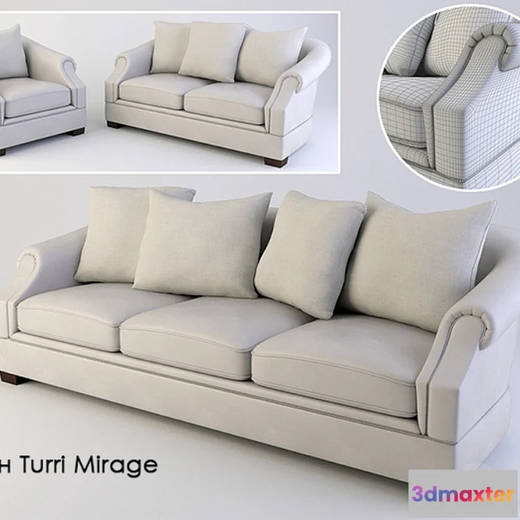 1426626 - sofa Turri Mirage 3D Max