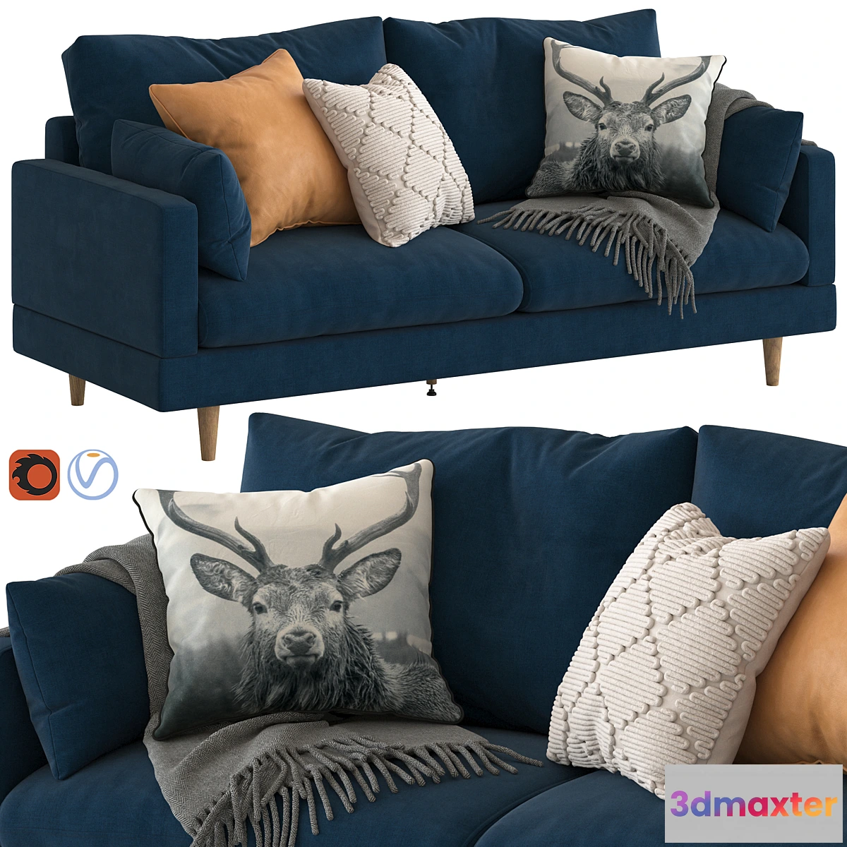 1426816 - Temple and Webster Silas Sofa 3 seater 3D Max