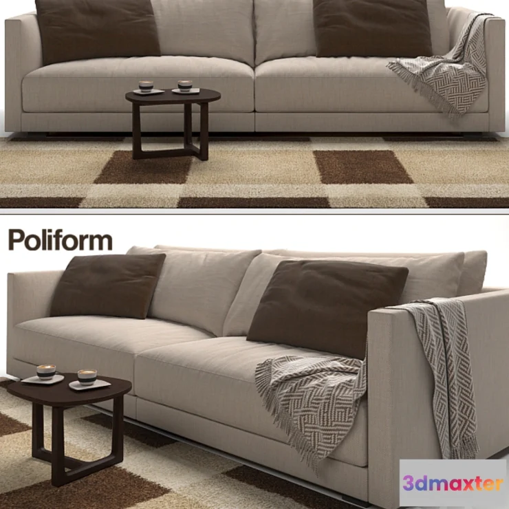 1428312 - Poliform Bristol sofa 3D Max