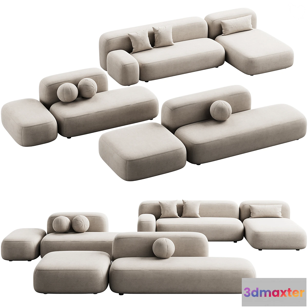 1428790 - 475 modular sofa ribbl by divan.ru 3 options part 1 3D Max