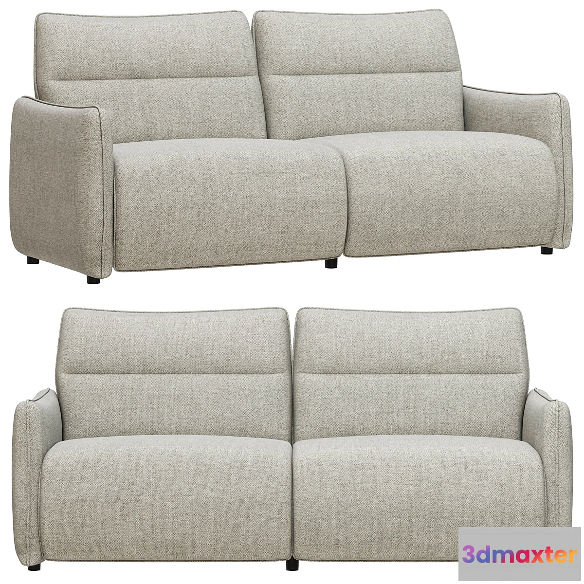 1430522 - Dantone Home Sofa Delaware with recliner 3D Max