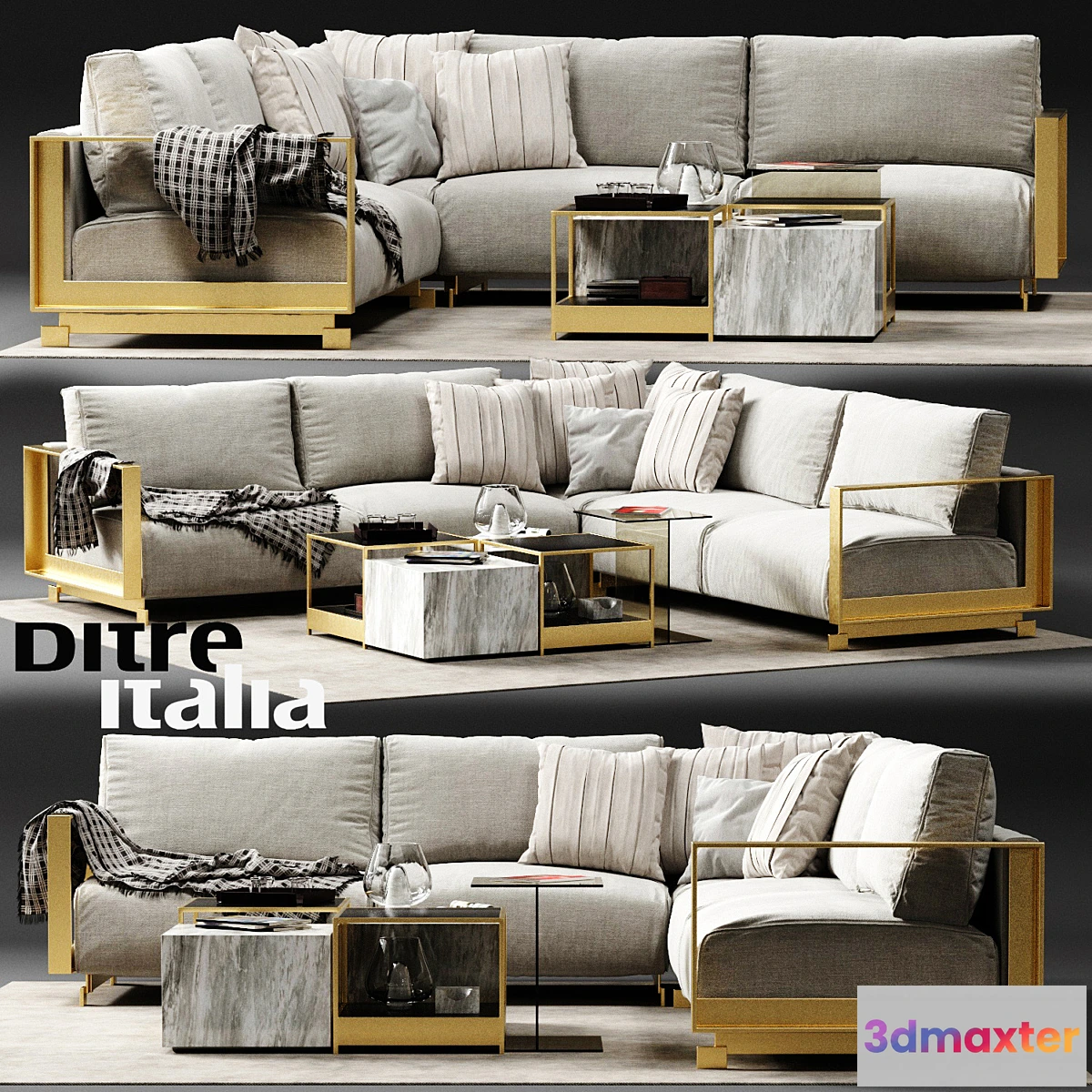 1430634 - Ditre Italia BAG Corner Sofa 3D Max