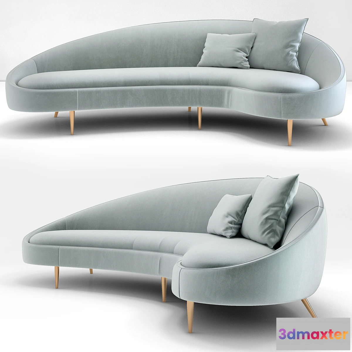 1431502 - Jonathan Adler Ether Curved Sofa 3D Max