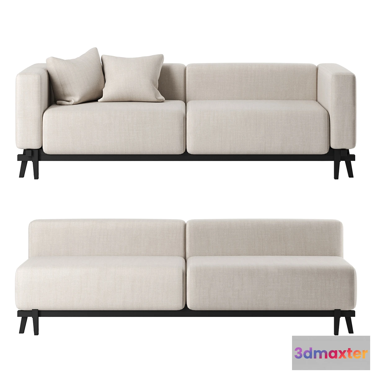1431640 - SOFA EIGHT MODULAR by De La Espada set 2 3D Max