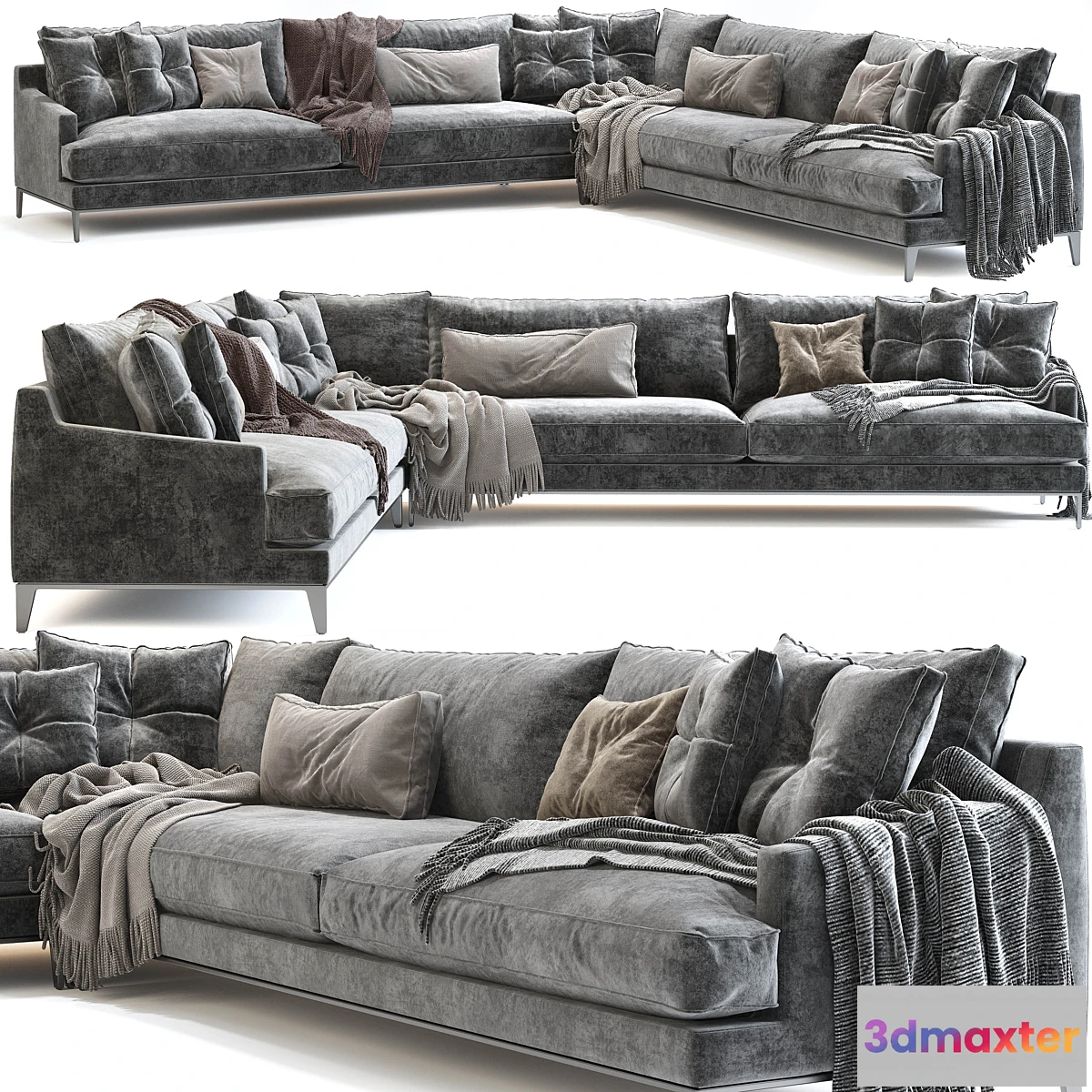 1431876 - Poliform Bellport corner sofa 3D Max
