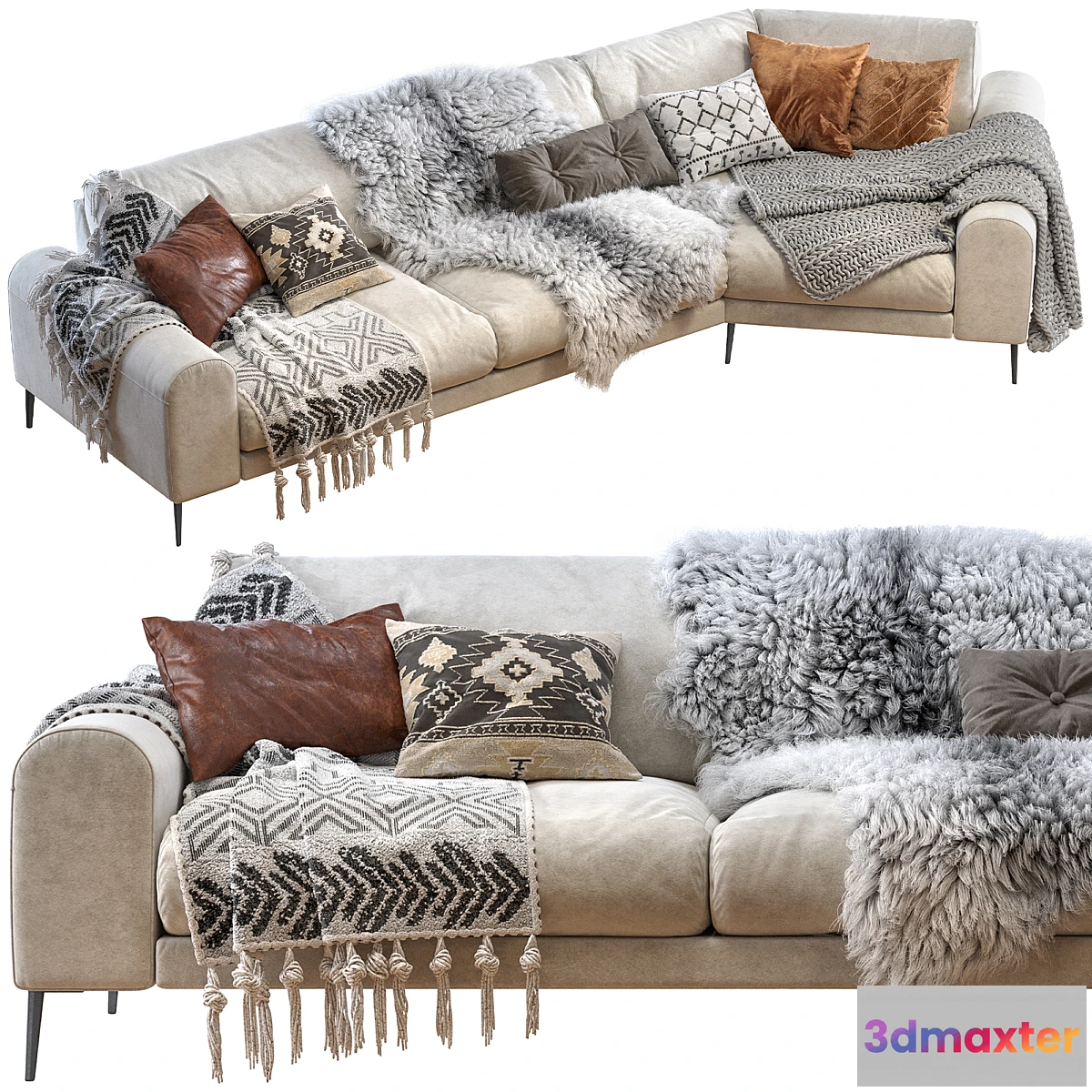 1434116 - Joy shaped corner sofa 3D Max