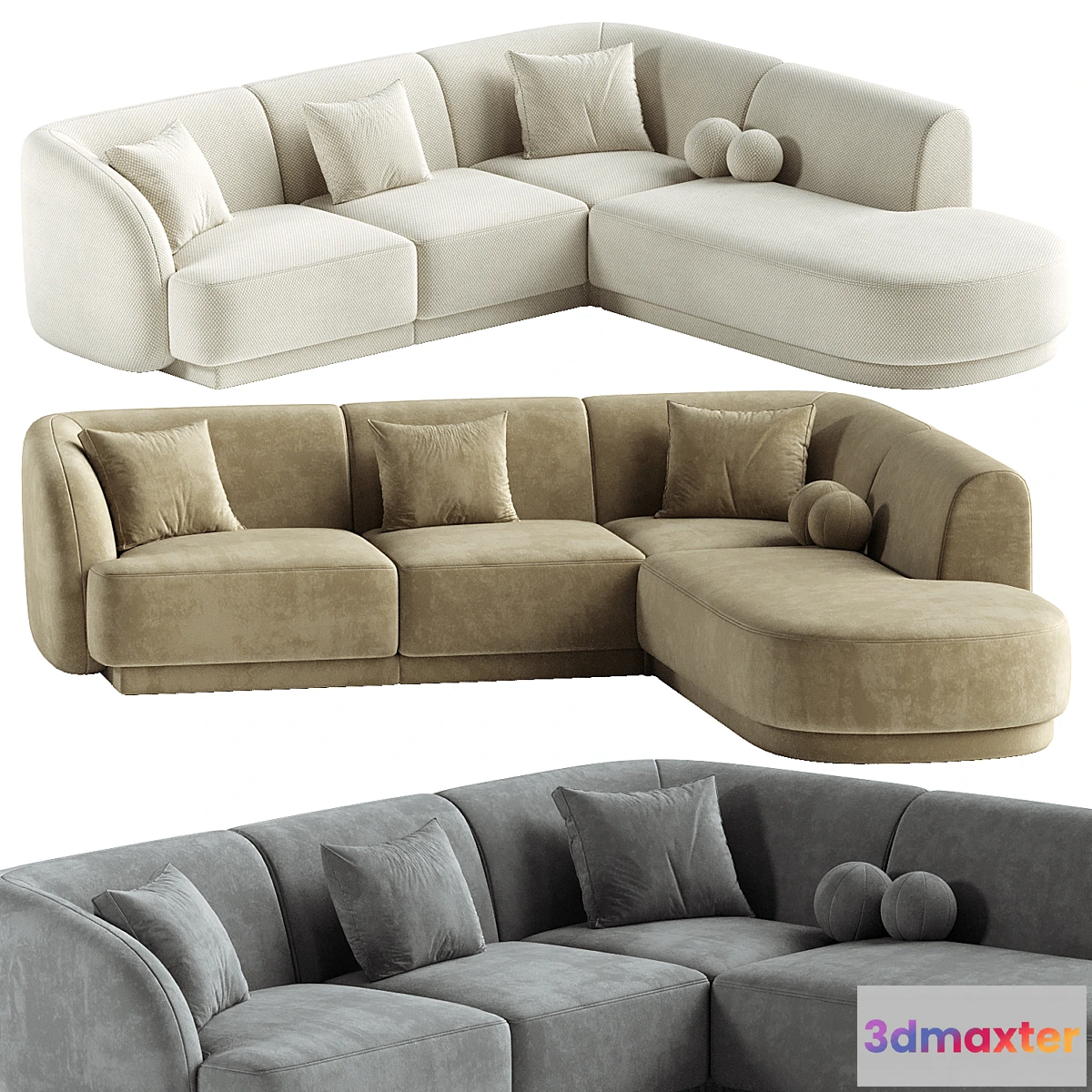 1435008 - 6 seater corner sofa Miley right 3D Max
