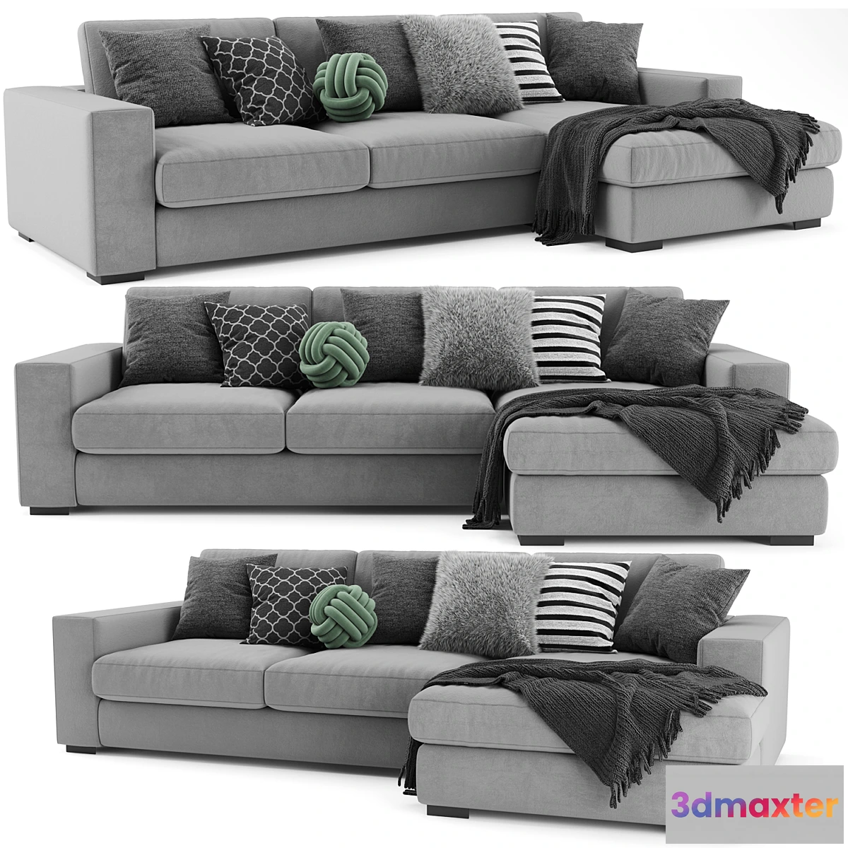 1435376 - BoConcept Cenova Chaise Longue Sofa 3D Max