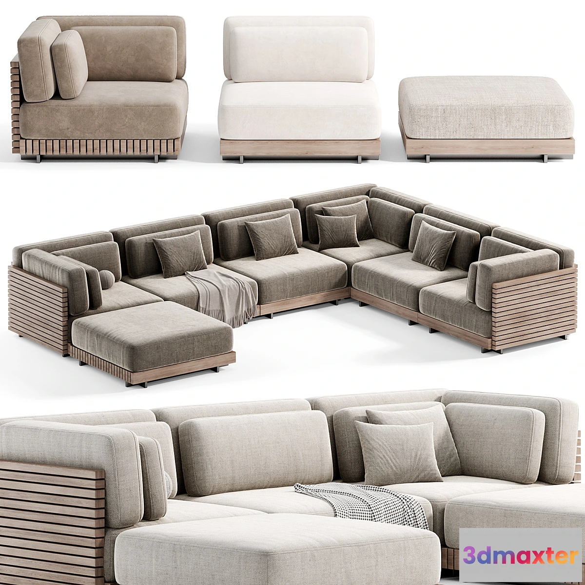 1436258 - The Caicos Outdoor Sofa 02 by design-milk Modular sofa 3D Max