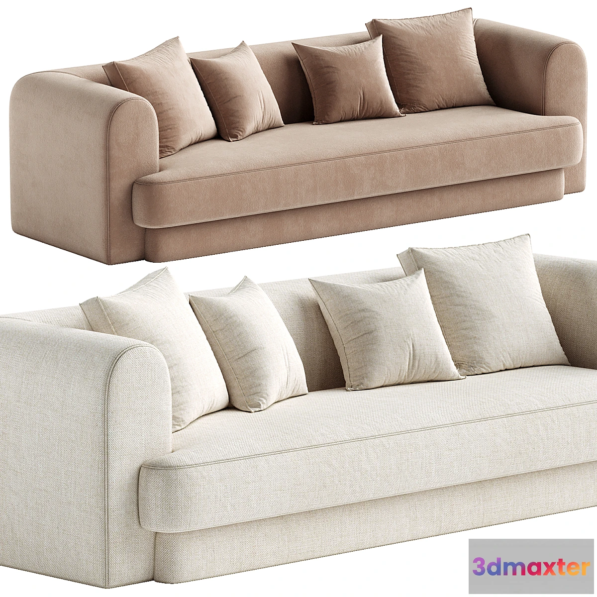 1436782 - Form Camel Performance Velvet Sofa 3D Max