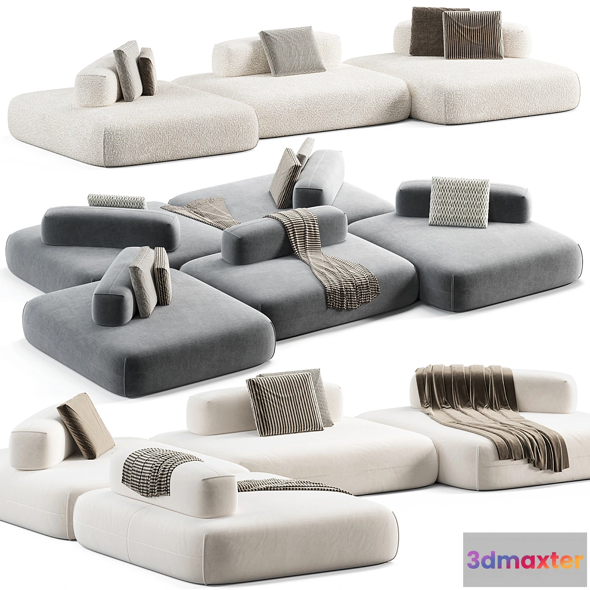 1438034 - Modular sofa Flow Plus by Aatom 3D Max
