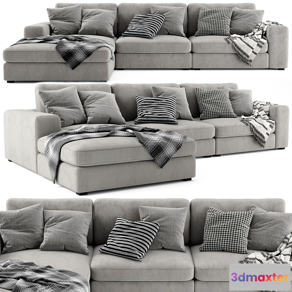 1438042 - Article Beta Left Chaise Sectional 3D Max