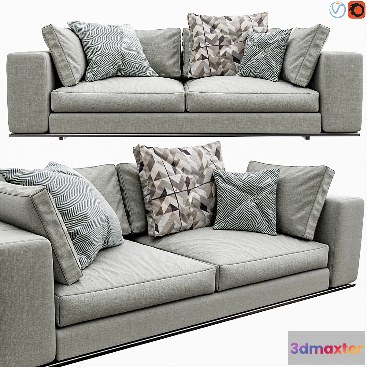 1438124 - Minotti Freeman Duvet 2 3D Max