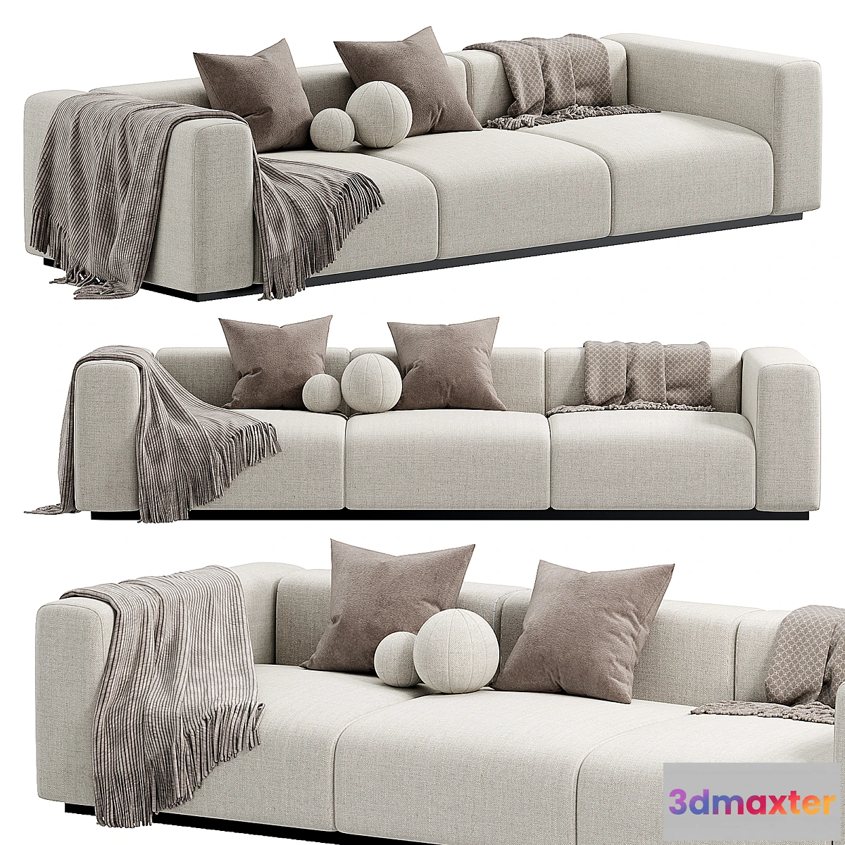 1439118 - Braid Mahy Sectional sofa 3D Max